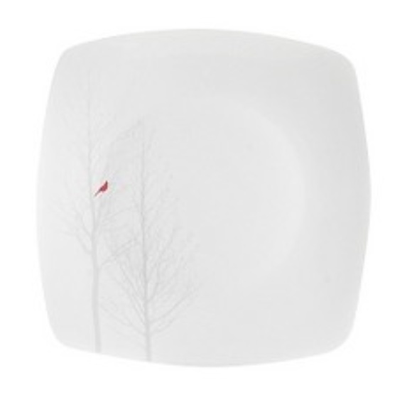 222 Fifth Winter Cardinal Salad Plates Set of 2 - Picture 2 of 2